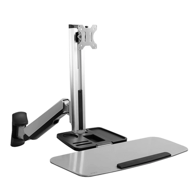 MODULAR SOLUTIONS MONITOR MOUNT WITH KEYBOARD TRAY HEIGHT ADJUSTABLE, ARTICULATING